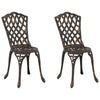 Hage Stol 2 pcs Bronse 55 x 56.5 x 91cm Aluminium