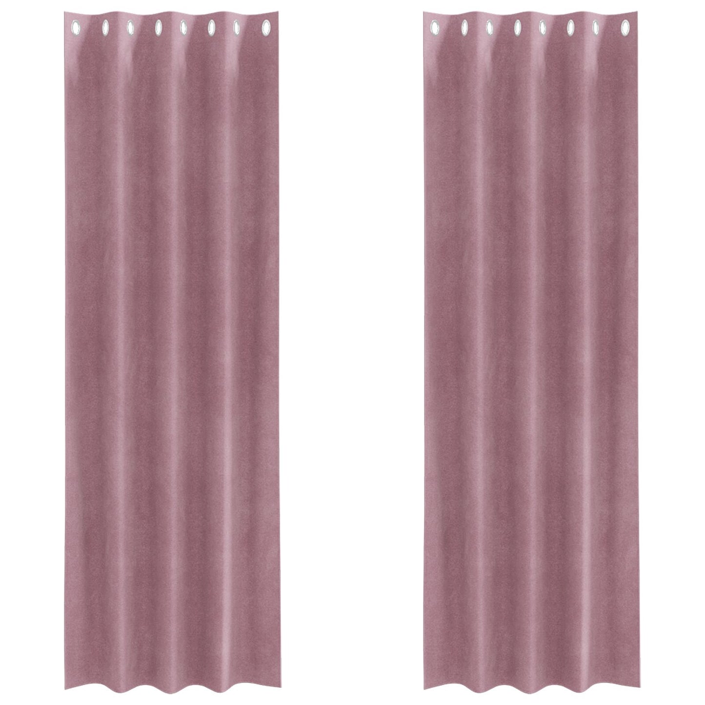 Blendingsgardiner 2 pcs Mørk rosa 140 x 260 cm Fløyel