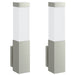 Utevegglampe 2 pcs sølv 10,5 x 6 x 33 cm
