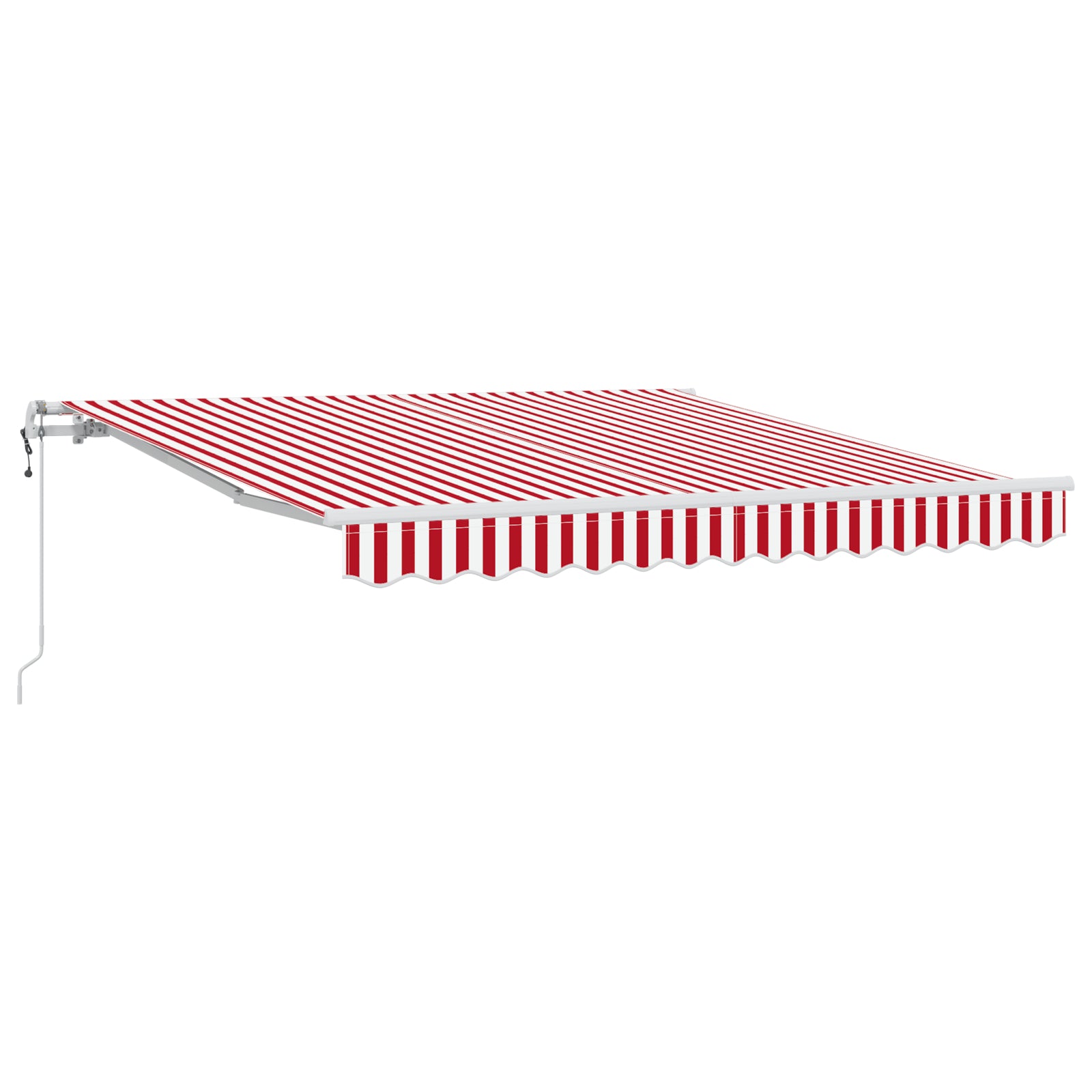 Innvendbar Markise 350 x 250 cm Rød og hvit