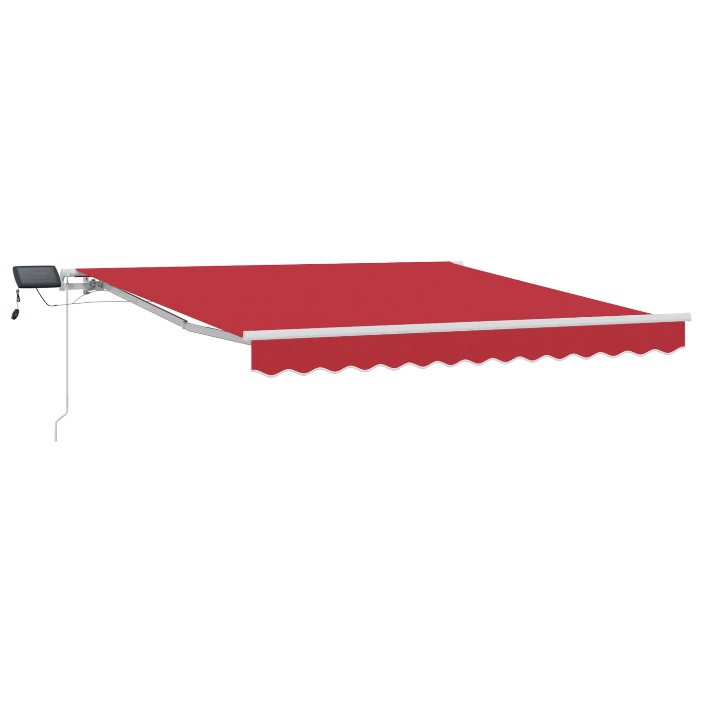 Uttrekkbar markise Rød 300 x 250 cm Stoff og Aluminium