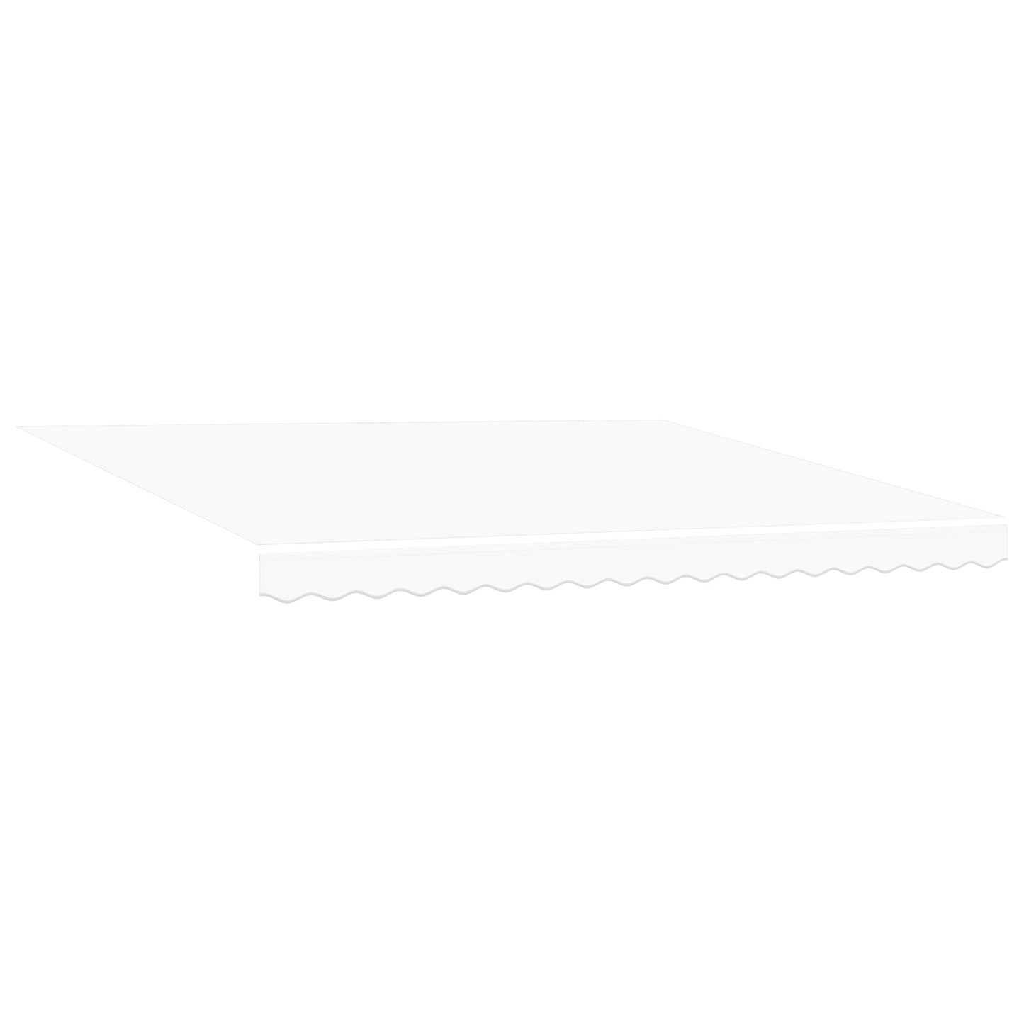 Uttrekkbar markise Hvit 400 × 300 cm Stoff og Aluminium
