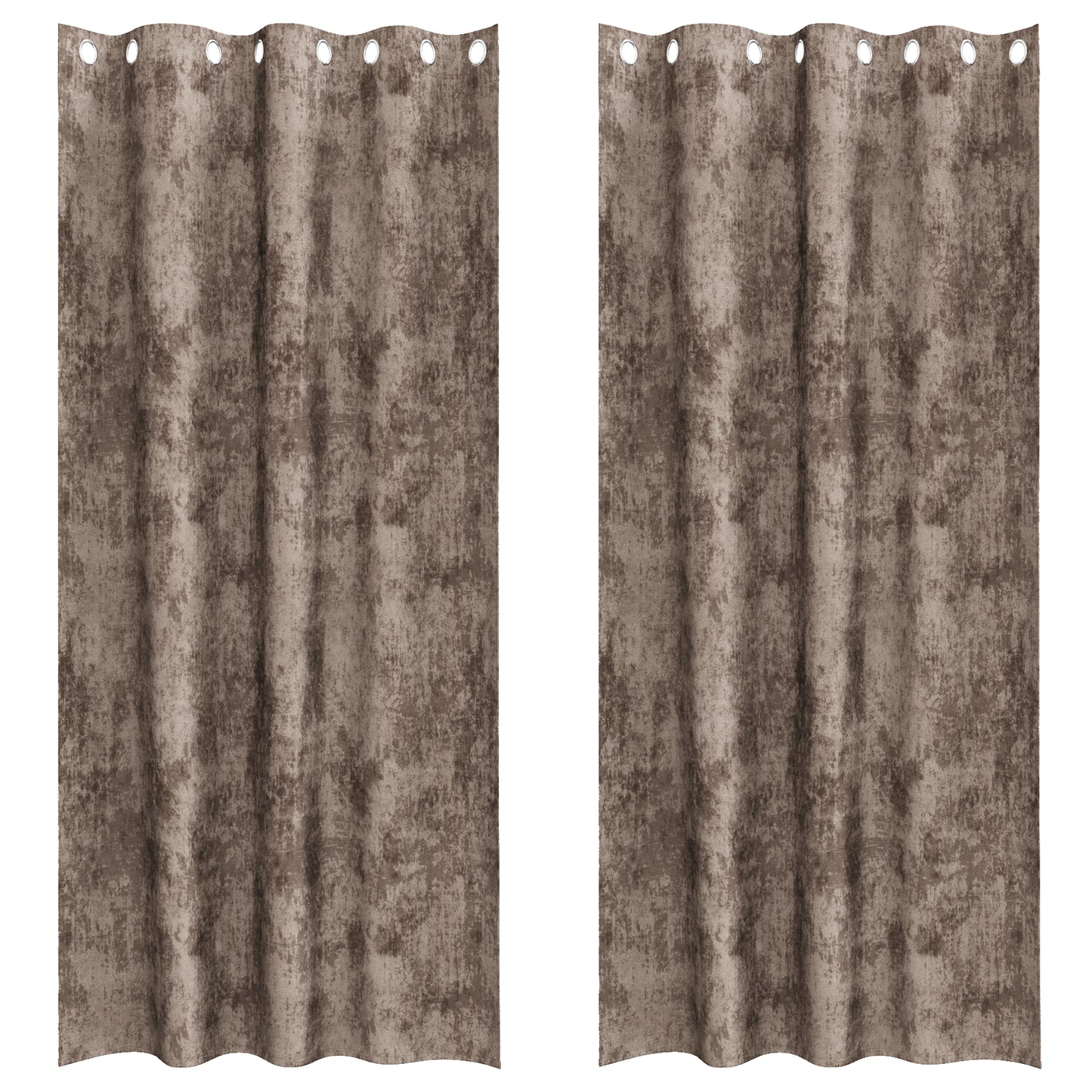 Fløyel Gardiner 2 pcs Cappuccino 245 x 140 cm Fløyel
