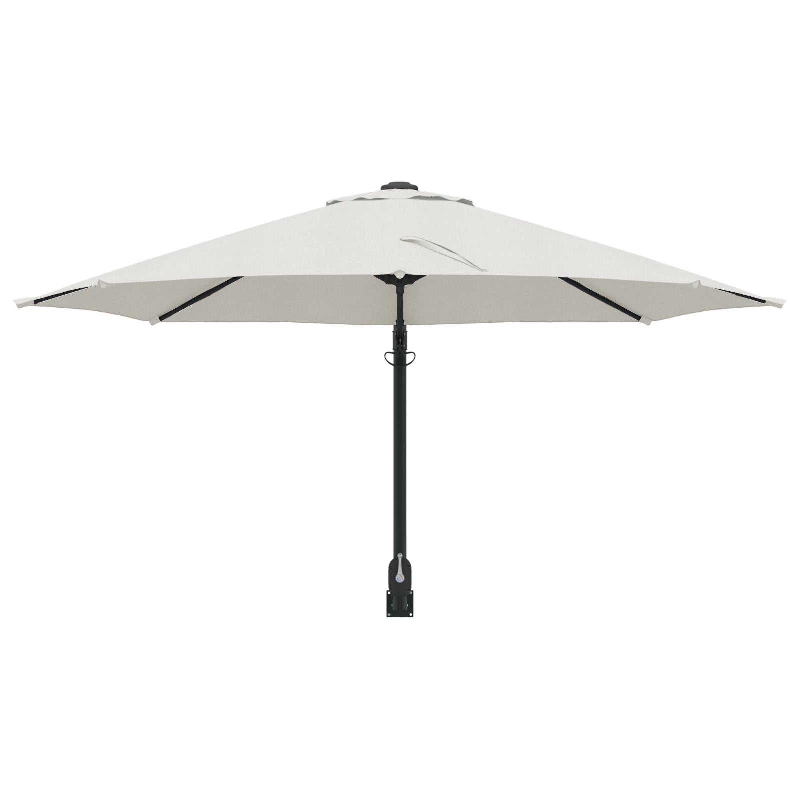Hageparasol Beige, svart 248 x 248 x 148 cm Polyester, stål