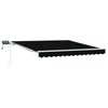 Innvendbar Markise med Svart 300 x 250 cm stoff