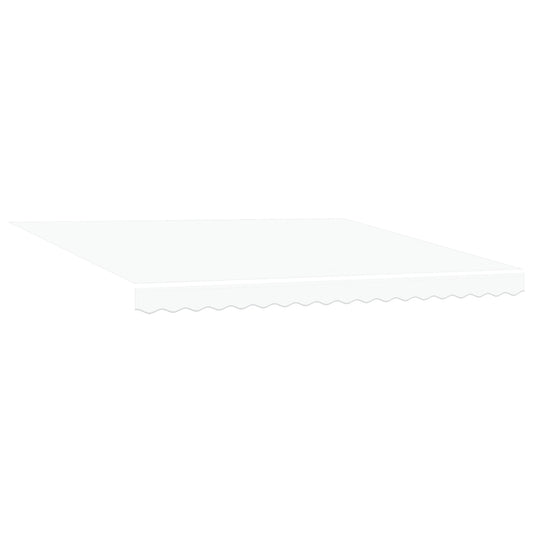 Uttrekkbar markise Hvit 400 × 300 cm Stoff og Aluminium