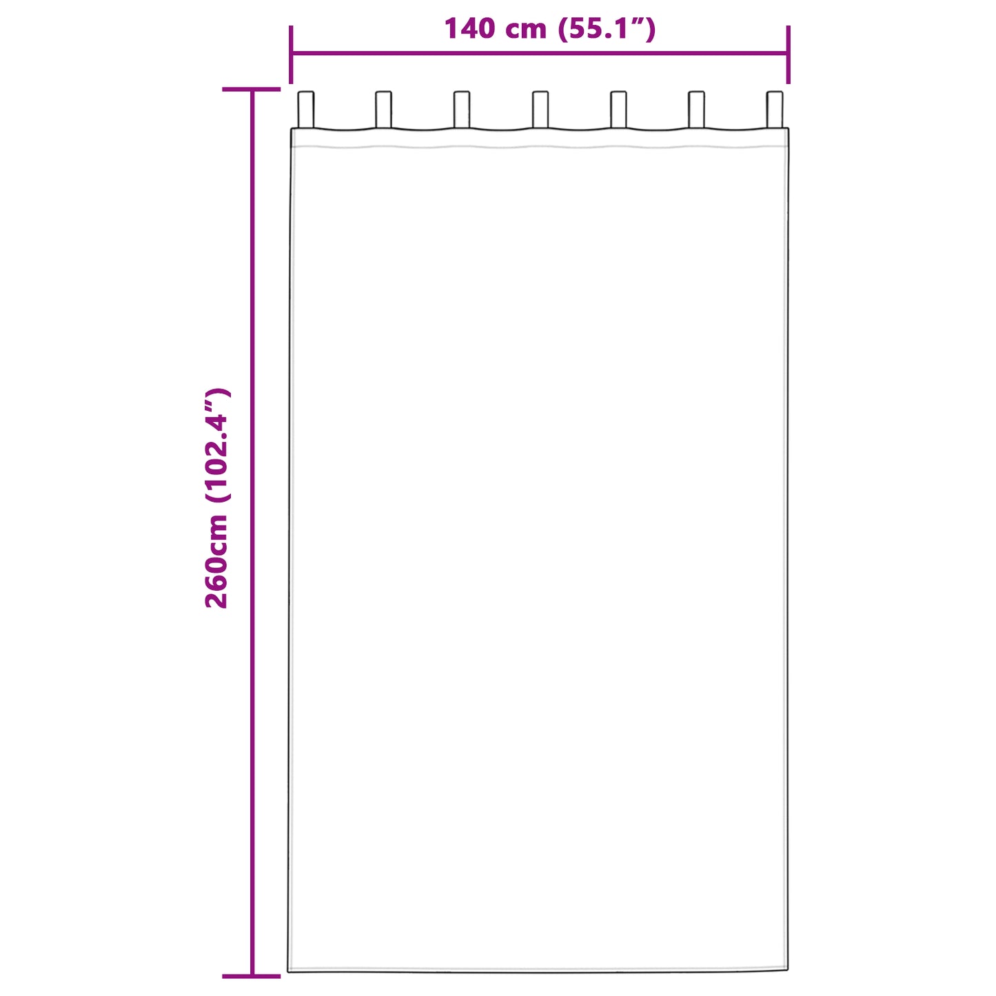 Fløyel Gardiner med gardiner 2 pcs Sølvgrå 260 x 140 cm Fløyel
