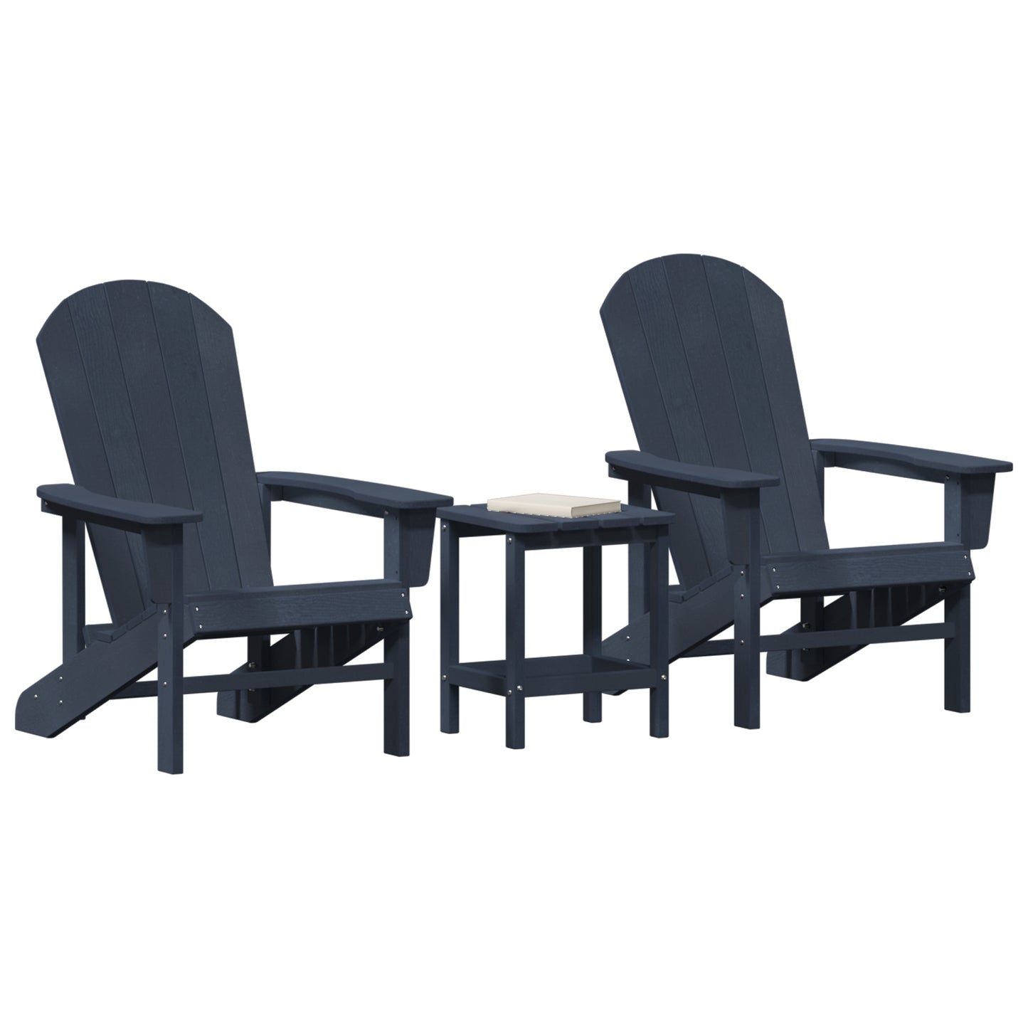 Hage Stol 3 pcs Havblå Polyethylen