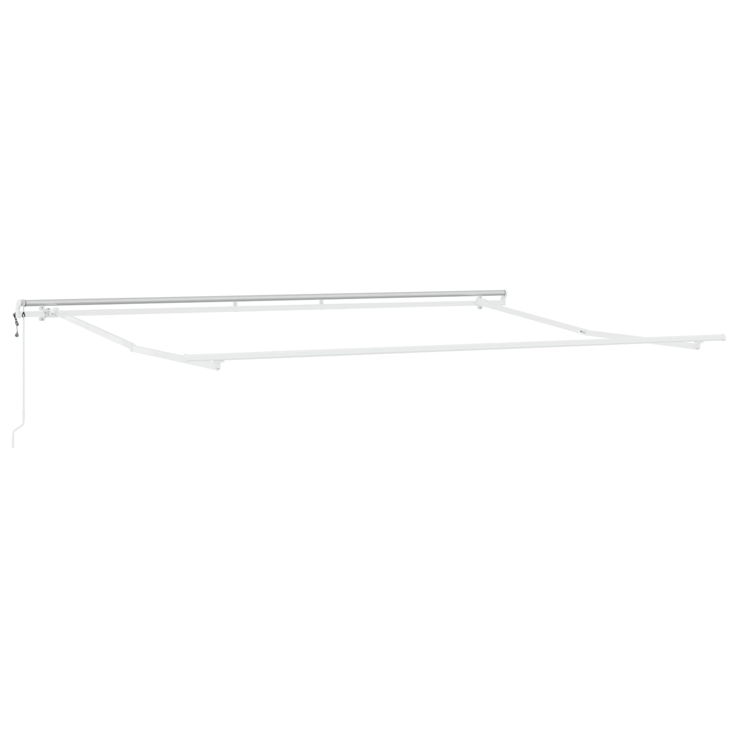 Uttrekkbar markise Svart 400 × 300 cm Stoff og Aluminium