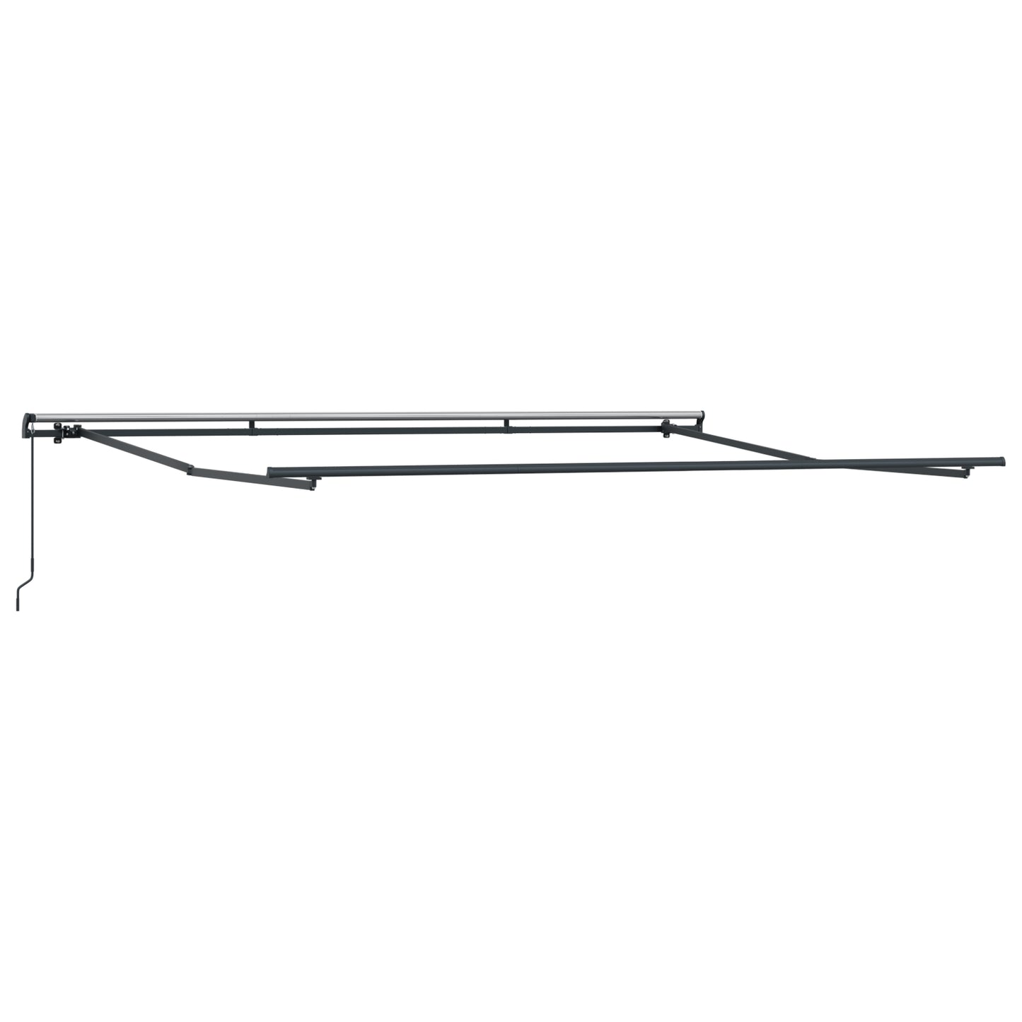 Uttrekkbar markise Svart 400 × 300 cm Polyester og aluminium