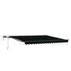 Innvendbar Markise med LED -stripelys Svart 450 ×300 cm stoff