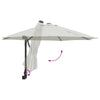 Hageparasol Beige, svart 248 x 248 x 148 cm Polyester, stål
