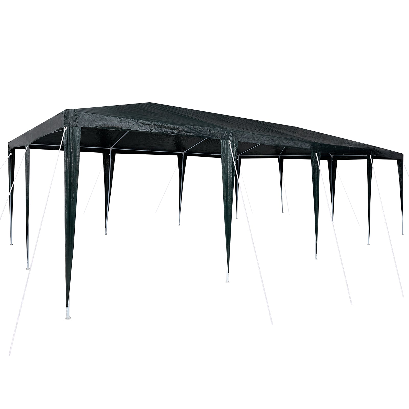 Partytelt Grønn og hvit 800 x 400 x 266 cm Polyester og stål