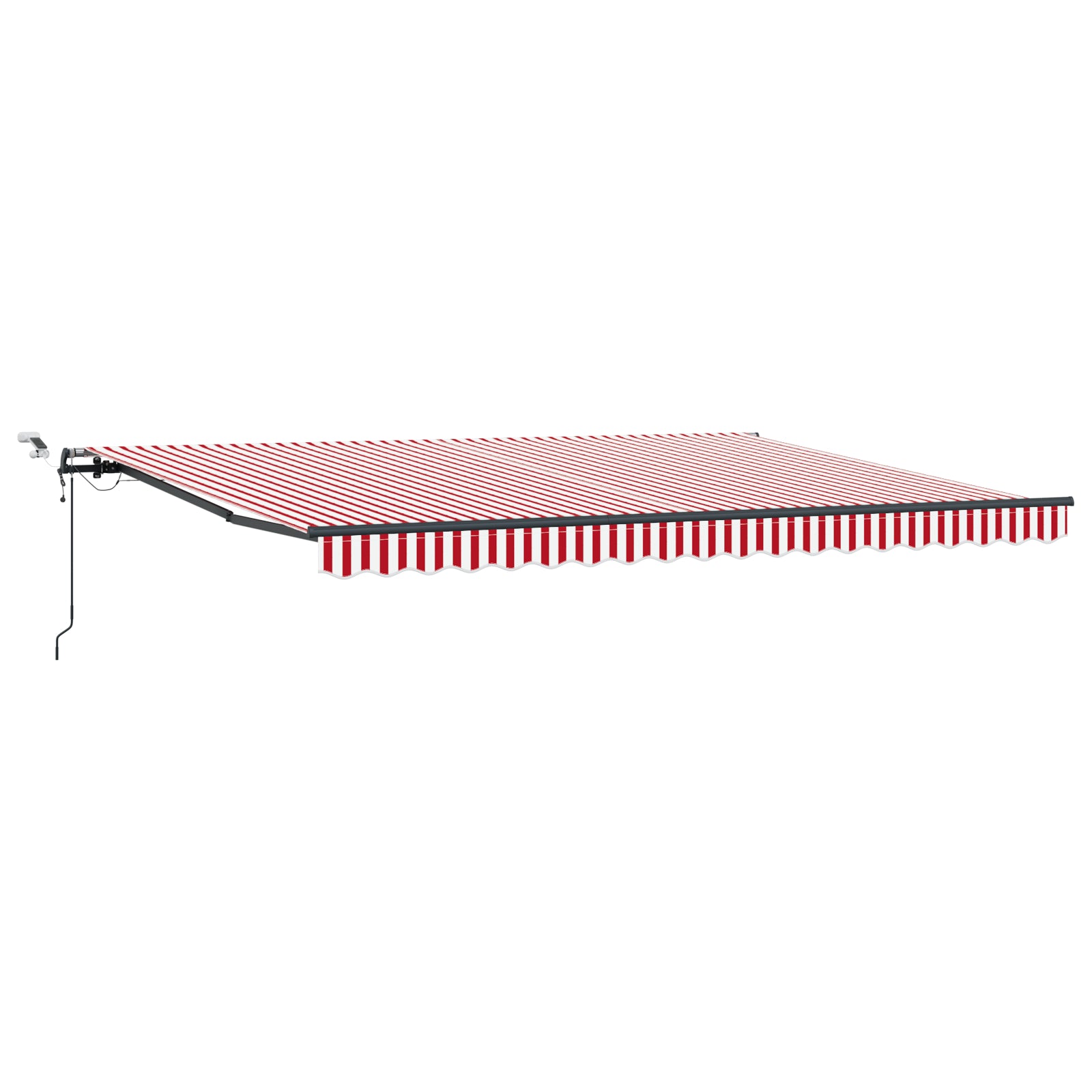 Innvendbar Markise med Rød og hvit 450 × 350 cm stoff