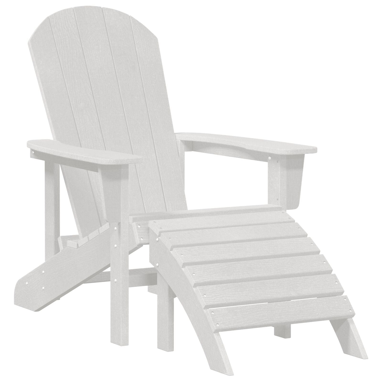 Adirondack-stol Hvit 74 x 82 x 92cm Plast