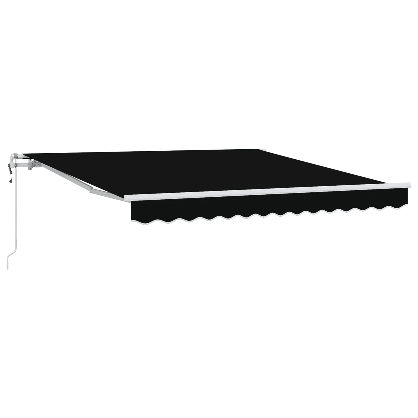 Uttrekkbar markise Svart 300 x 250 cm Stoff og Aluminium