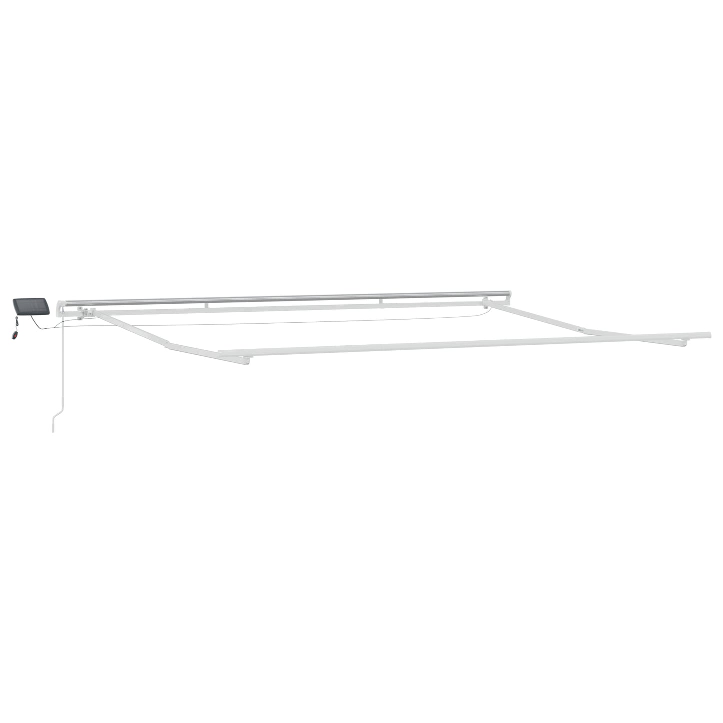 Uttrekkbar markise oransje og brun 400 × 300 cm