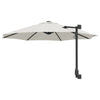 Hageparasol Beige, svart 248 x 248 x 148 cm Polyester, stål