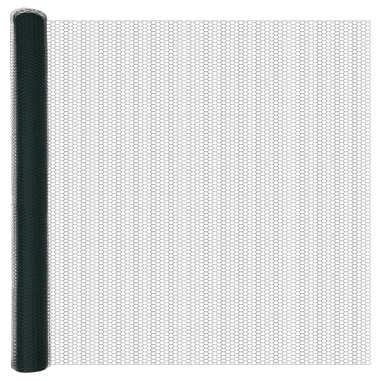 Sekskantet gjerde grunstift 100 x 1,6 m PVC-belagt stål Grønn
