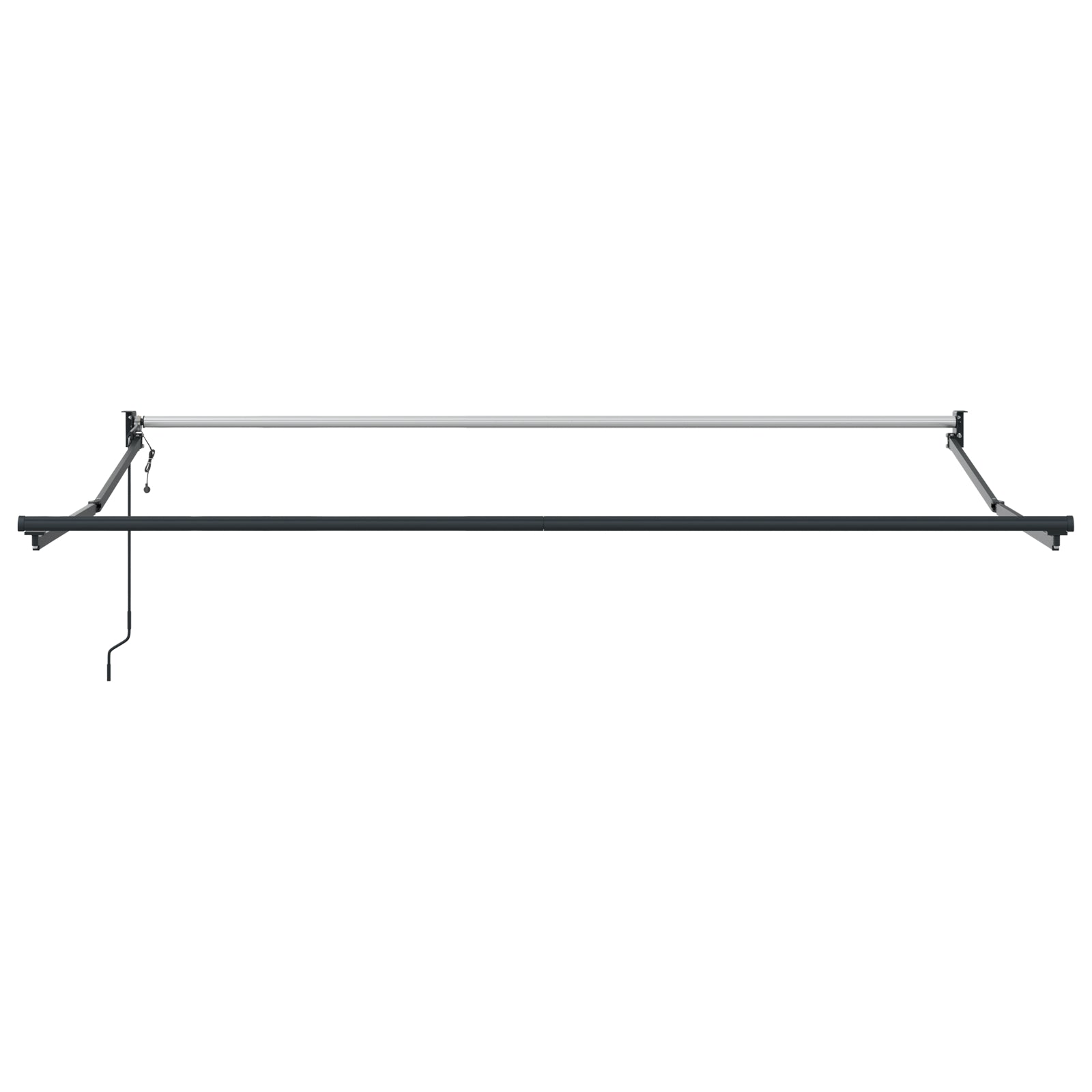 Innvendbar Markise Gul og grå og hvit 350 x 250 cm stoff