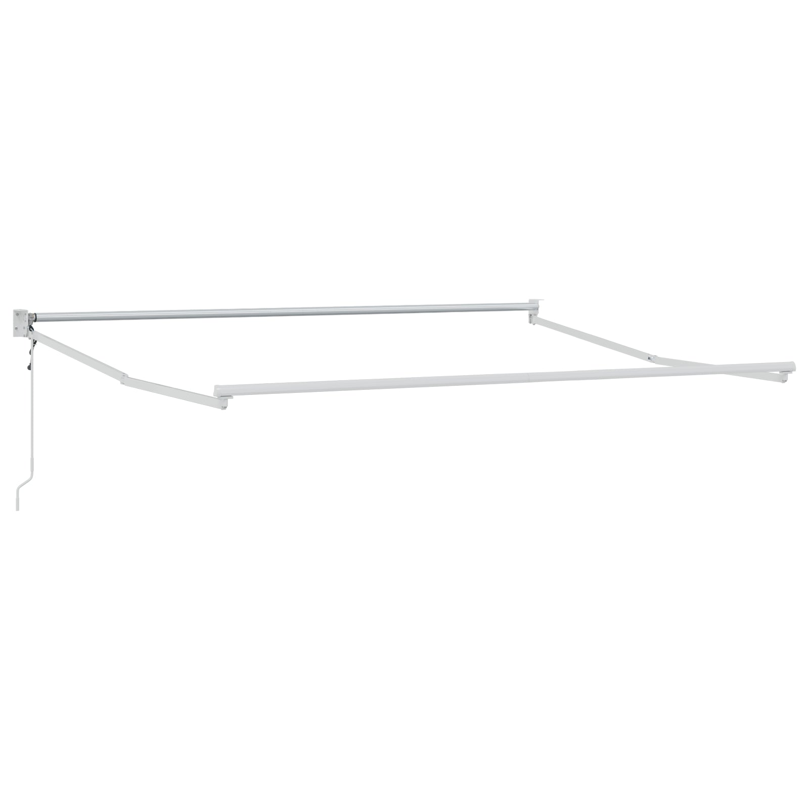 Innvendbar Markise Gul og grå og hvit 350 x 250 cm stoff