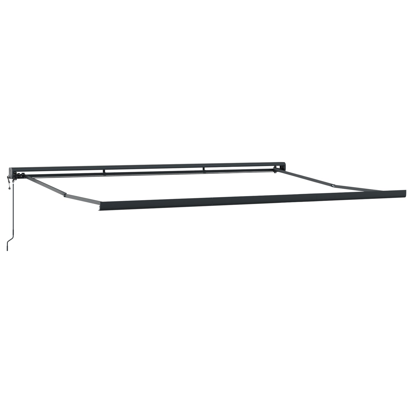 Uttrekkbar markise Rød 400 x 300 x 165 cm Stoff og Metall