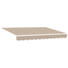 Markise Beige 3 x 2,5 m Polyester og metall
