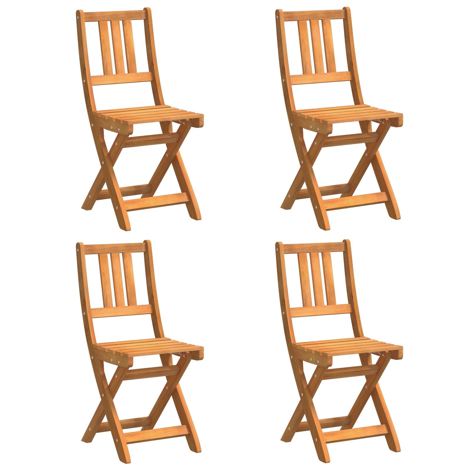 Hage Stol 4 pcs Brun 36 x 46 x 86cm Massivt akasietre