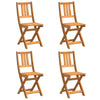 Hage Stol 4 pcs Brun 36 x 46 x 86cm Massivt akasietre