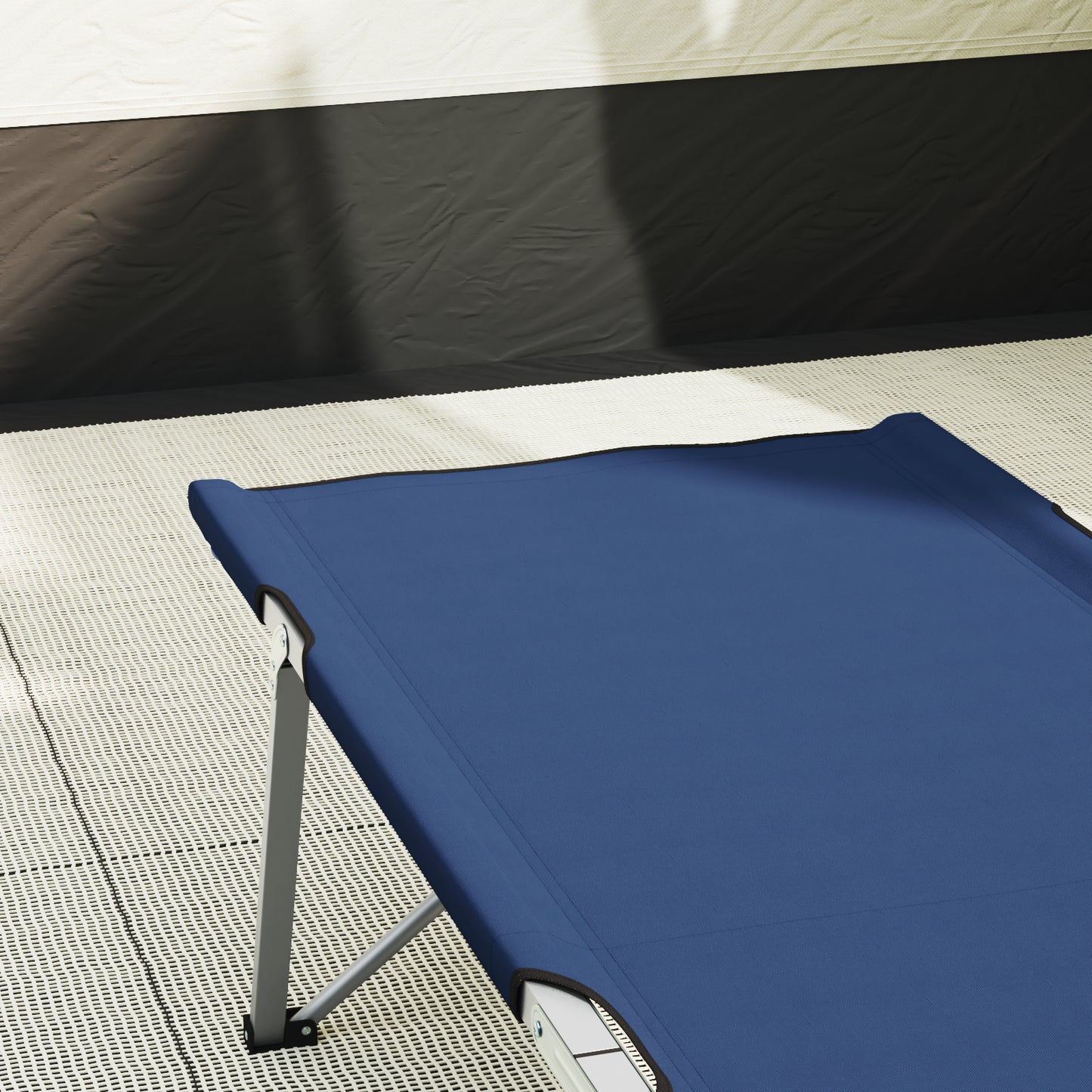 Sammenleggbar camping seng 2 pcs Blå 194 x 62,5 x 42,5 cm