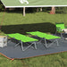 Sammenleggbar camping seng 2 pcs grønn 194 x 62,5 x 42,5 cm