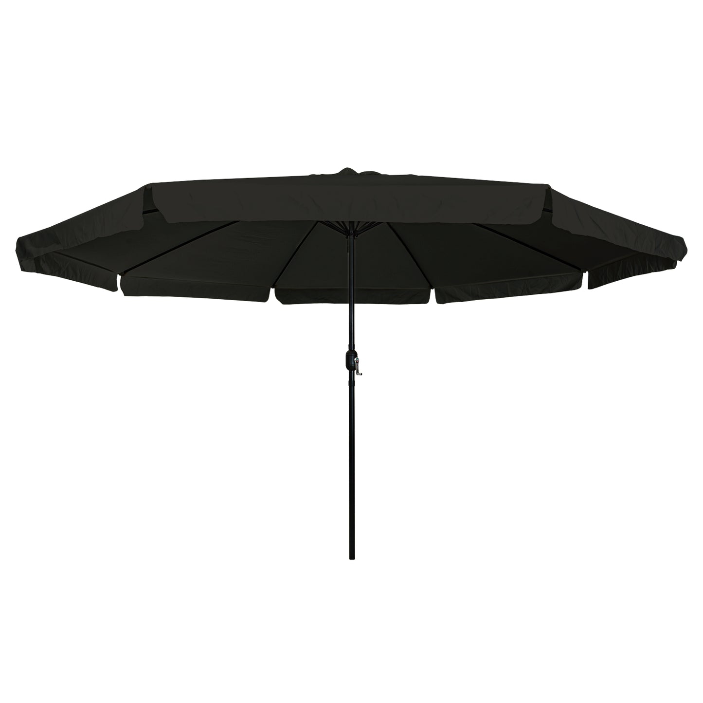 Hageparasol Svart 394 x 394 x 248 cm Polyester og stål