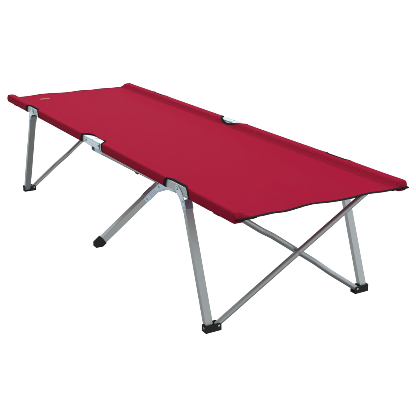 Sammenleggbar camping seng 2 pcs Rød 194 x 62,5 x 42,5 cm