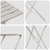 Sammenleggbart Bistrosett 3 pcs Beige Stål