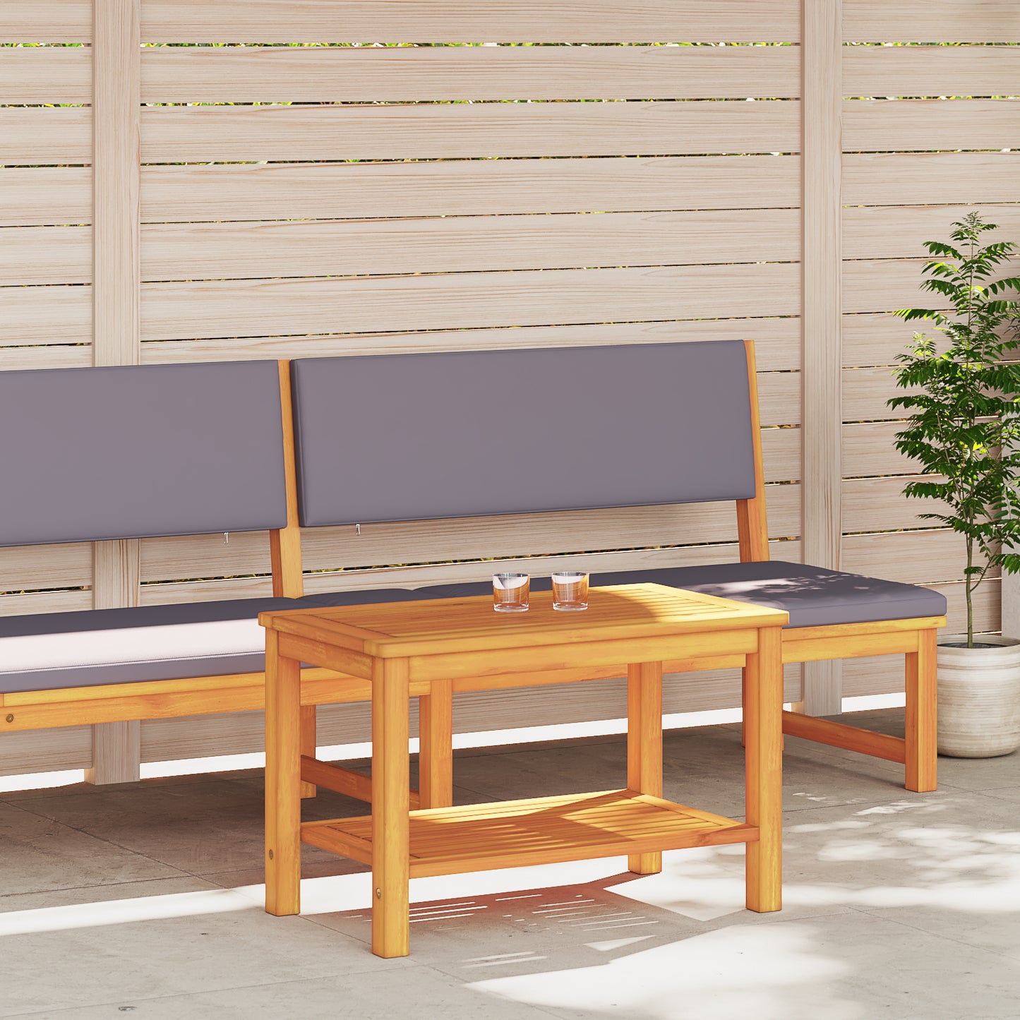 Sidetabell Olje naturlig 70 x 40 x 45 cm Solid akasietre