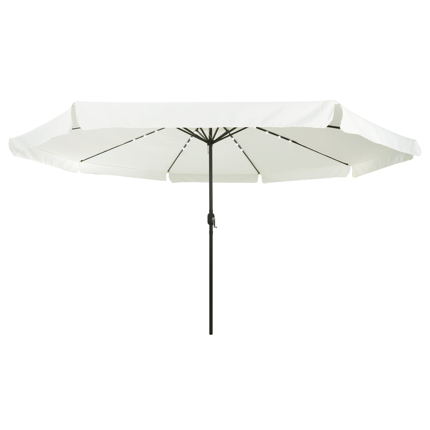 Hageparasol Sand og Antrasitt 395 x 395 x 245 cm Polyester