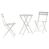Sammenleggbart Bistrosett 3 pcs Beige Stål
