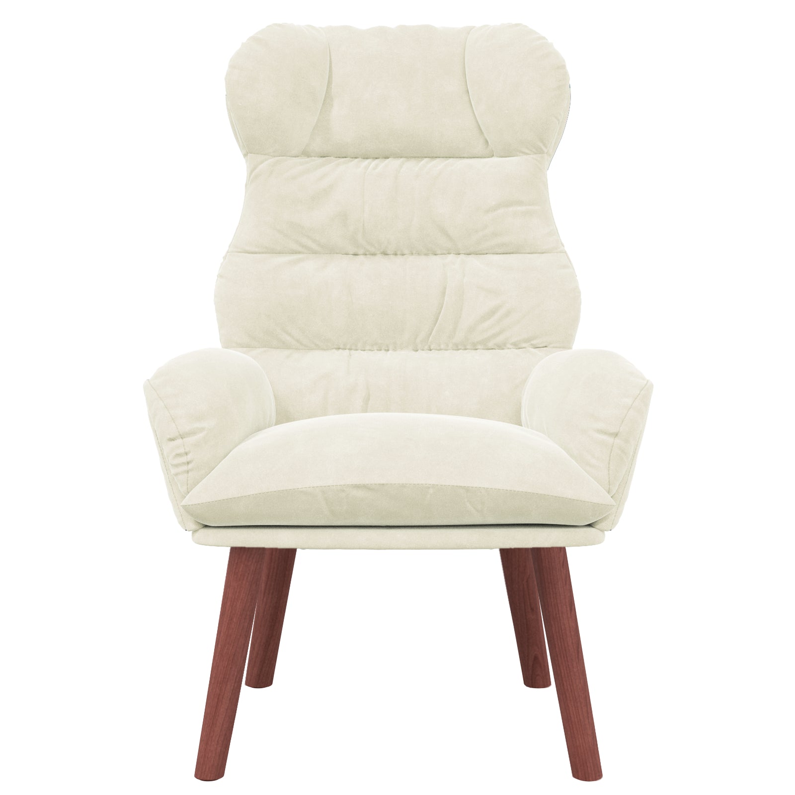 Avslappende stol Krem 69 x 74 x 93 cm Fløyel