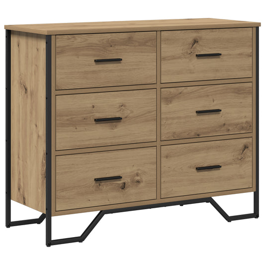 Kommode med skuff 2 pcs Artisan Eik 91 x 35,5 x 74,5 cm
