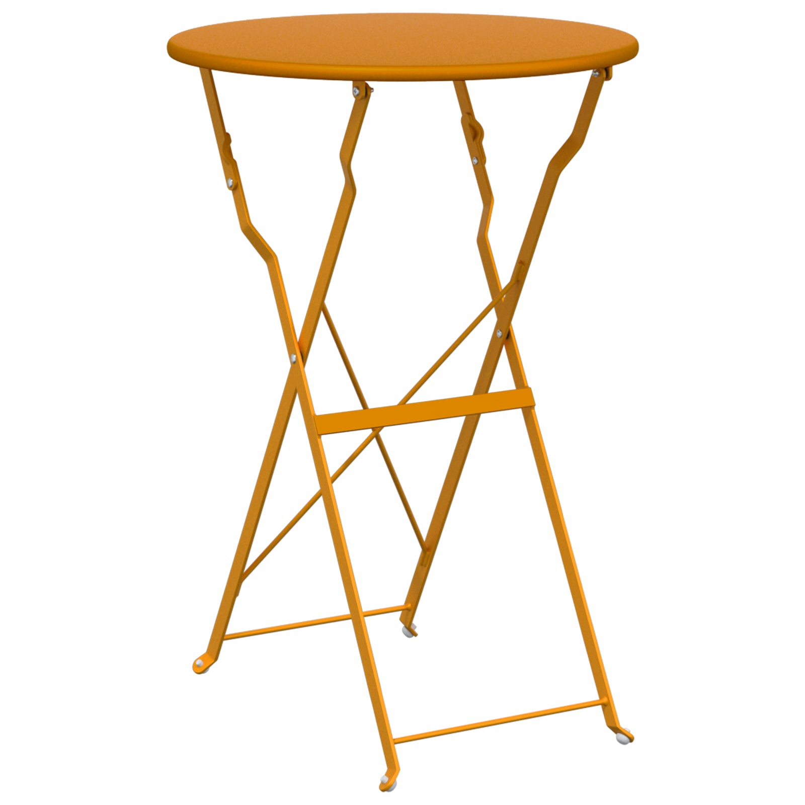 Sammenleggbart Bistrosett 3 pcs Sennepsgul Stål