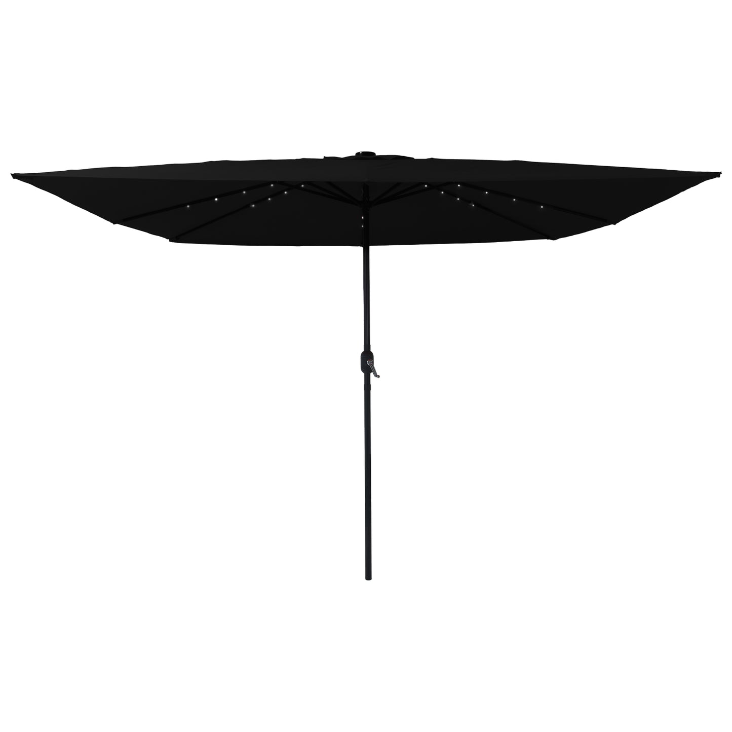 Hageparasol Svart 295 x 295 x 245 cm Polyester og stål