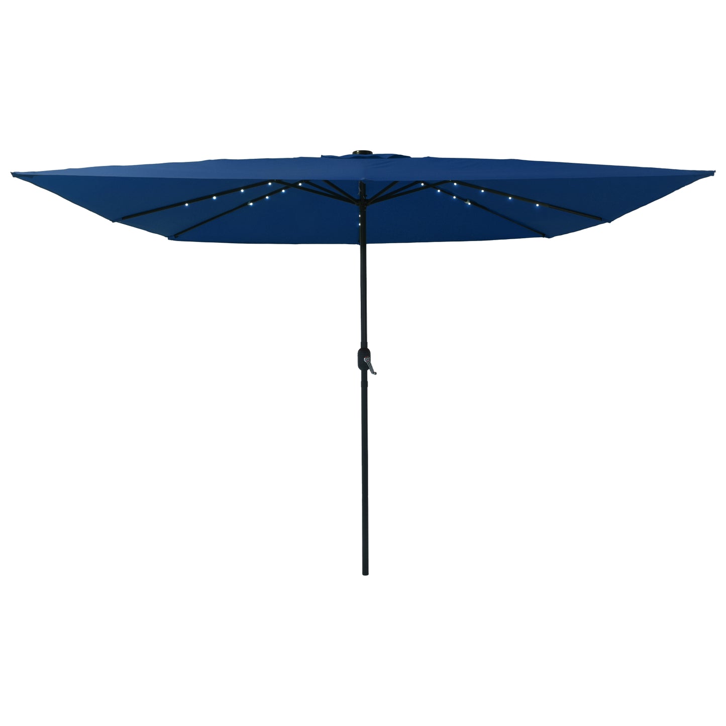 Hageparasol 295 x 295 x 245 cm Polyester og stål Azurblå