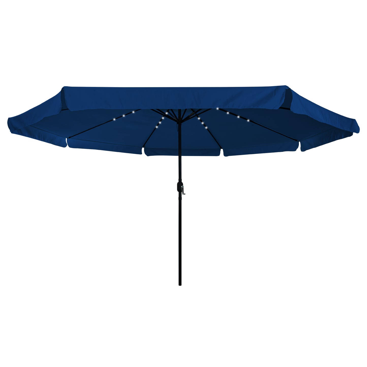 Hageparasol 395 x 395 x 245 cm Polyester Rund Azurblå