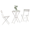 Sammenleggbart Bistrosett 3 pcs Beige Stål