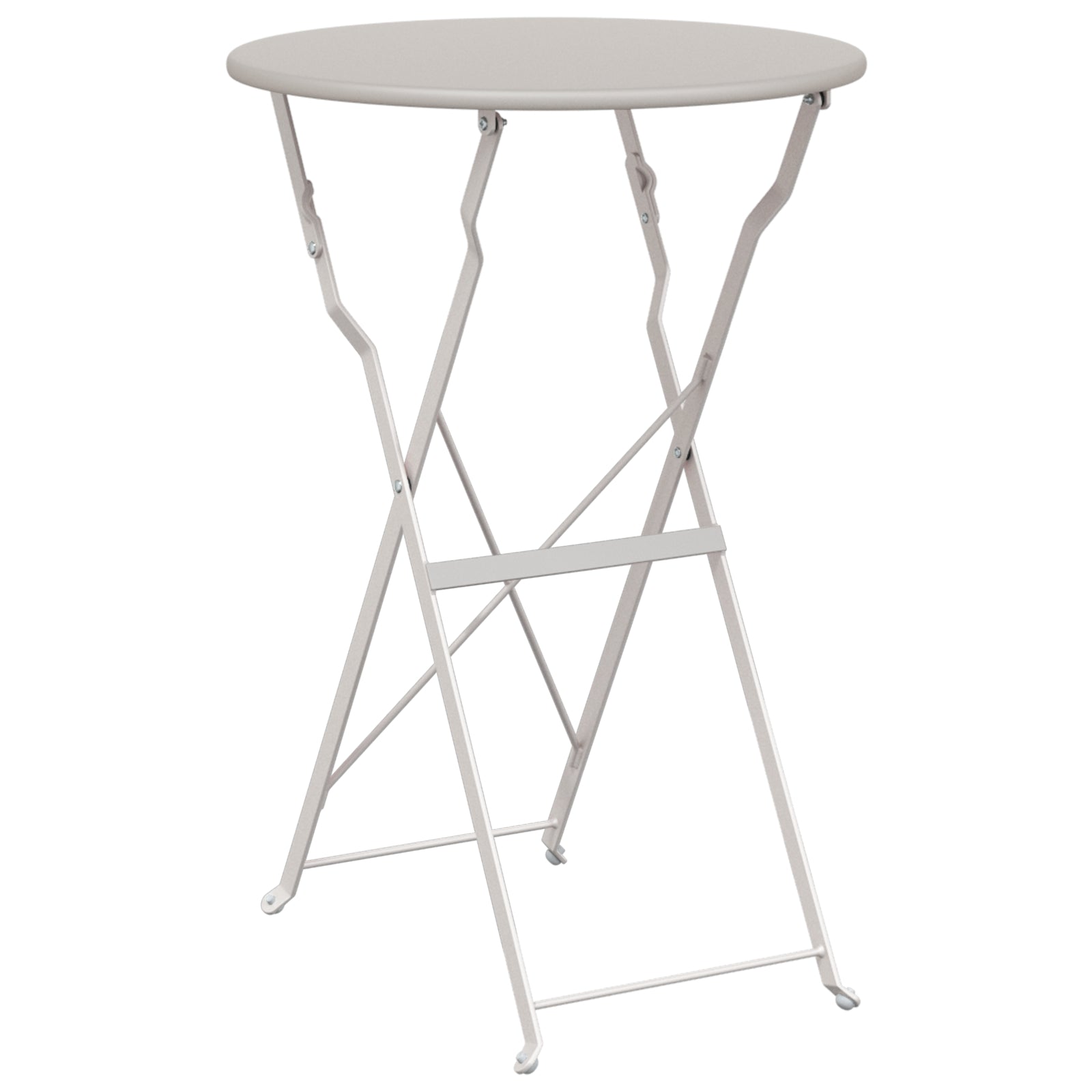 Sammenleggbart Bistrosett 3 pcs Beige Stål