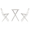Sammenleggbart Bistrosett 3 pcs Beige Stål