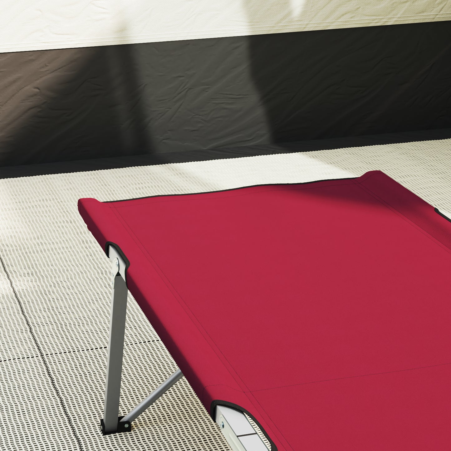Sammenleggbar camping seng 2 pcs Rød 194 x 62,5 x 42,5 cm