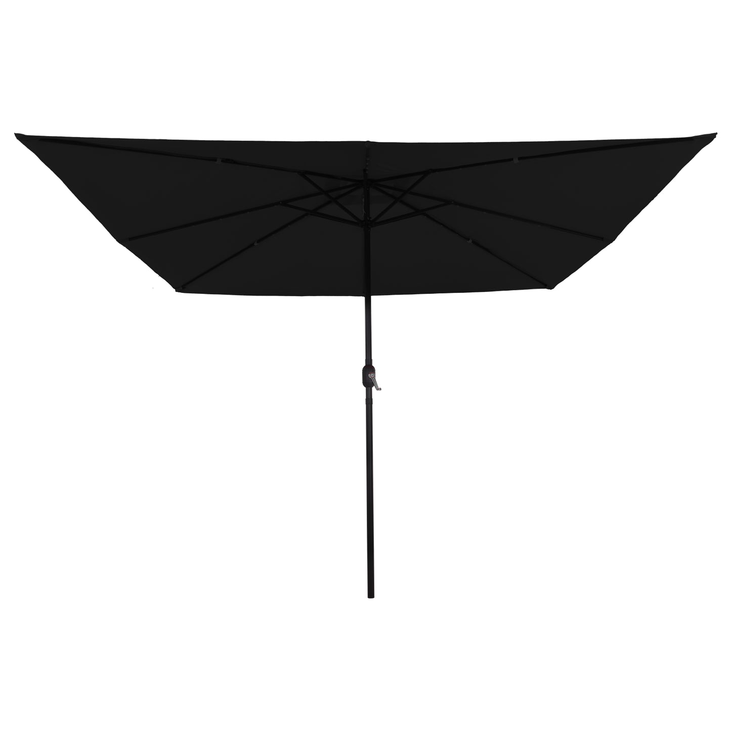 Hageparasol Svart 295 x 295 x 245 cm Polyester og stål