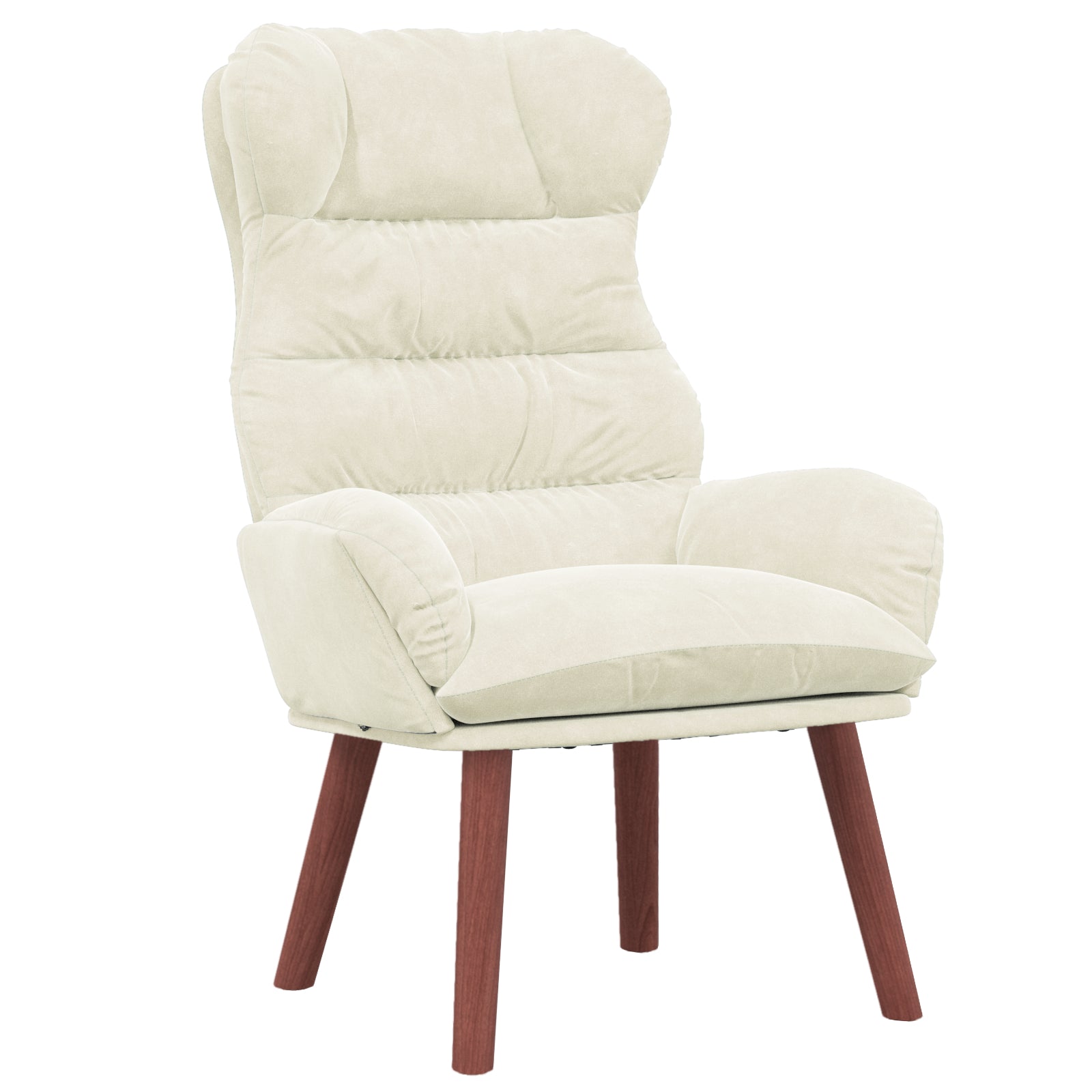Avslappende stol Krem 69 x 74 x 93 cm Fløyel