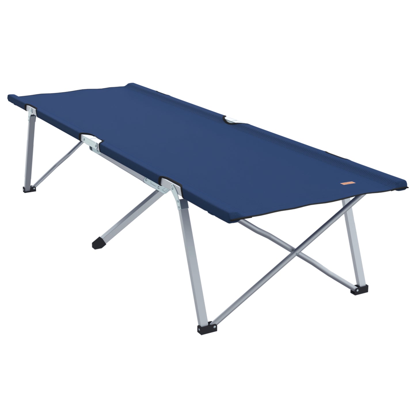 Sammenleggbar camping seng 2 pcs Blå 194 x 62,5 x 42,5 cm